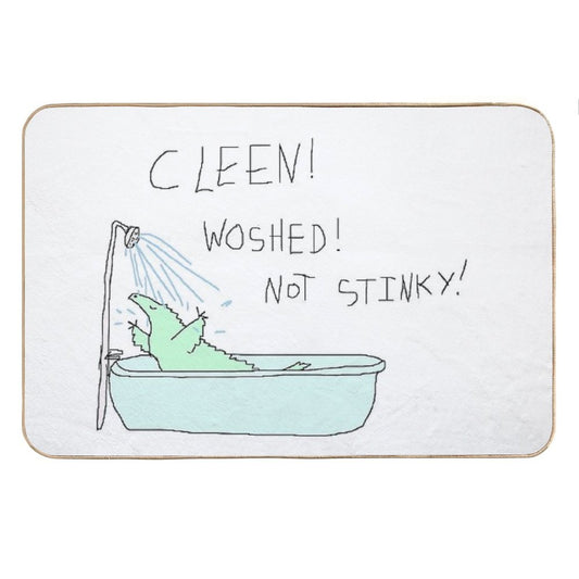 Clean! Washed! Not Stinky! Bath Mat