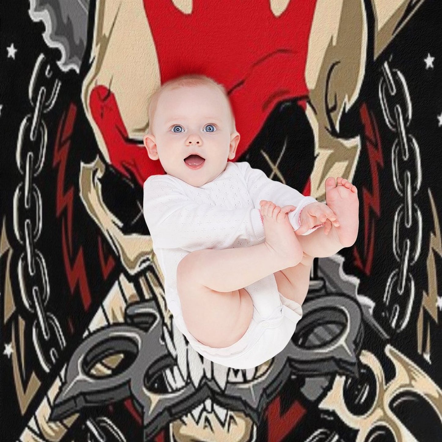 Heavy Skull Metal Throw Blanket