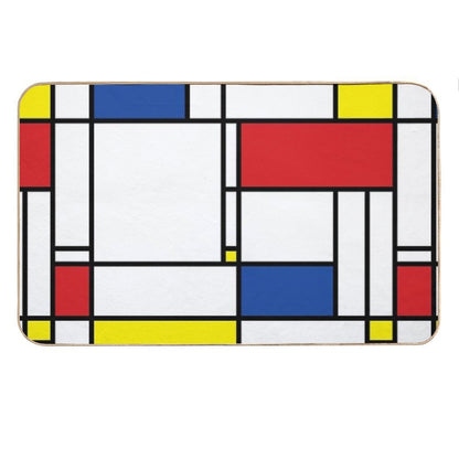 Mondrian Minimalist De Stijl Modern Art © Fatfatin Bath Mat