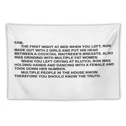 THE NOTE Tapestry