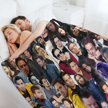 Sebastian Stan College Throw Blanket