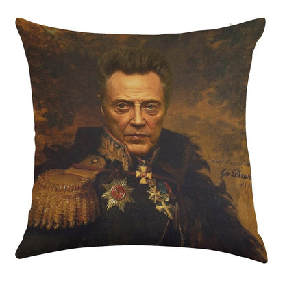 Christopher Walken - Replaceface Linen Throw Pillow Cover