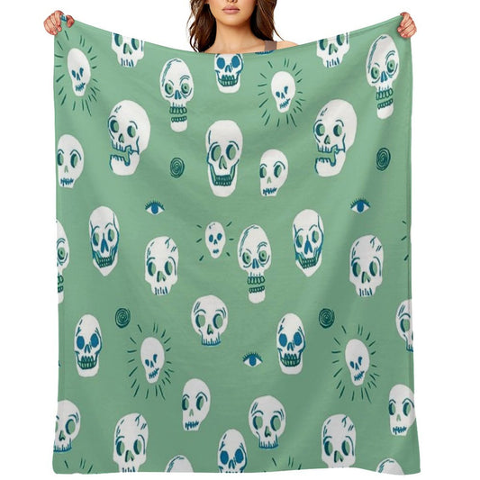Pattern of Skulls Throw Blanket