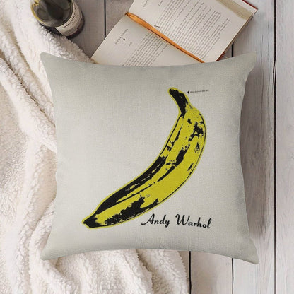 Andy Warhol Banana Velvet Underground Peel Slowly And See Linen Throw Pillow Cover