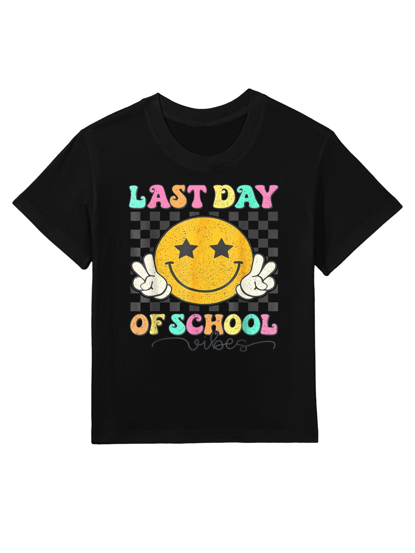 Last Day Of School Vibes Cute End Of School Kids Girls Kids T-Shirt