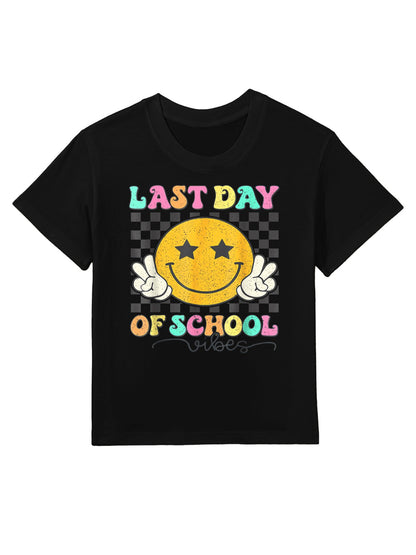 Last Day Of School Vibes Cute End Of School Kids Girls Kids T-Shirt