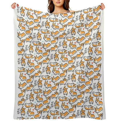 Cutie Corgis Throw Blanket