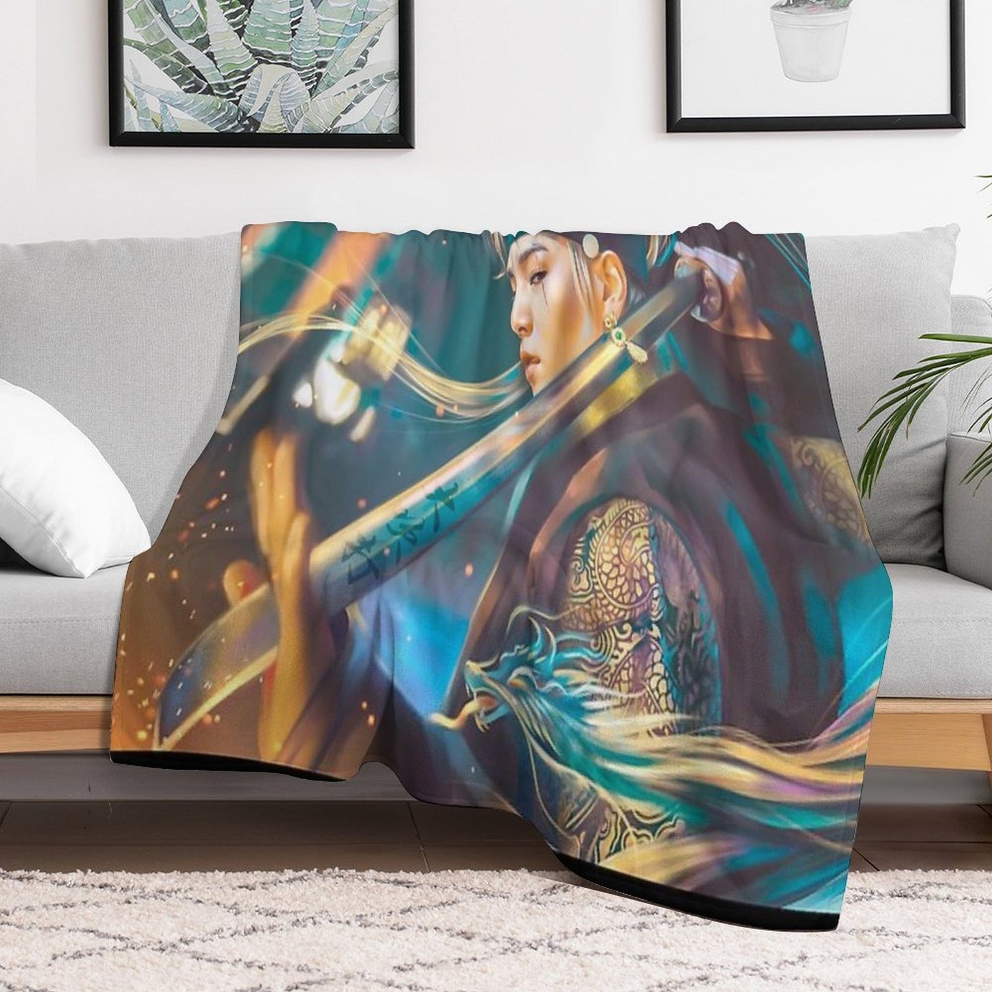 Agust D Daechwita Throw Blanket