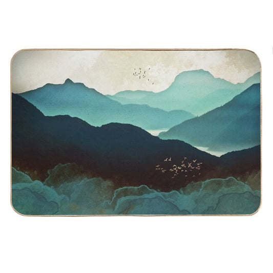 Indigo Mountains Bath Mat