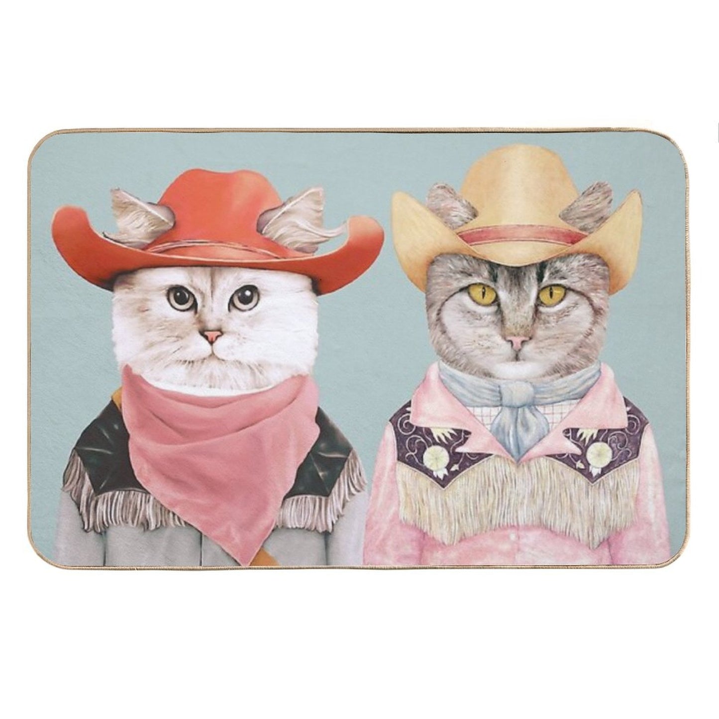 Cowboy Cats Bath Mat