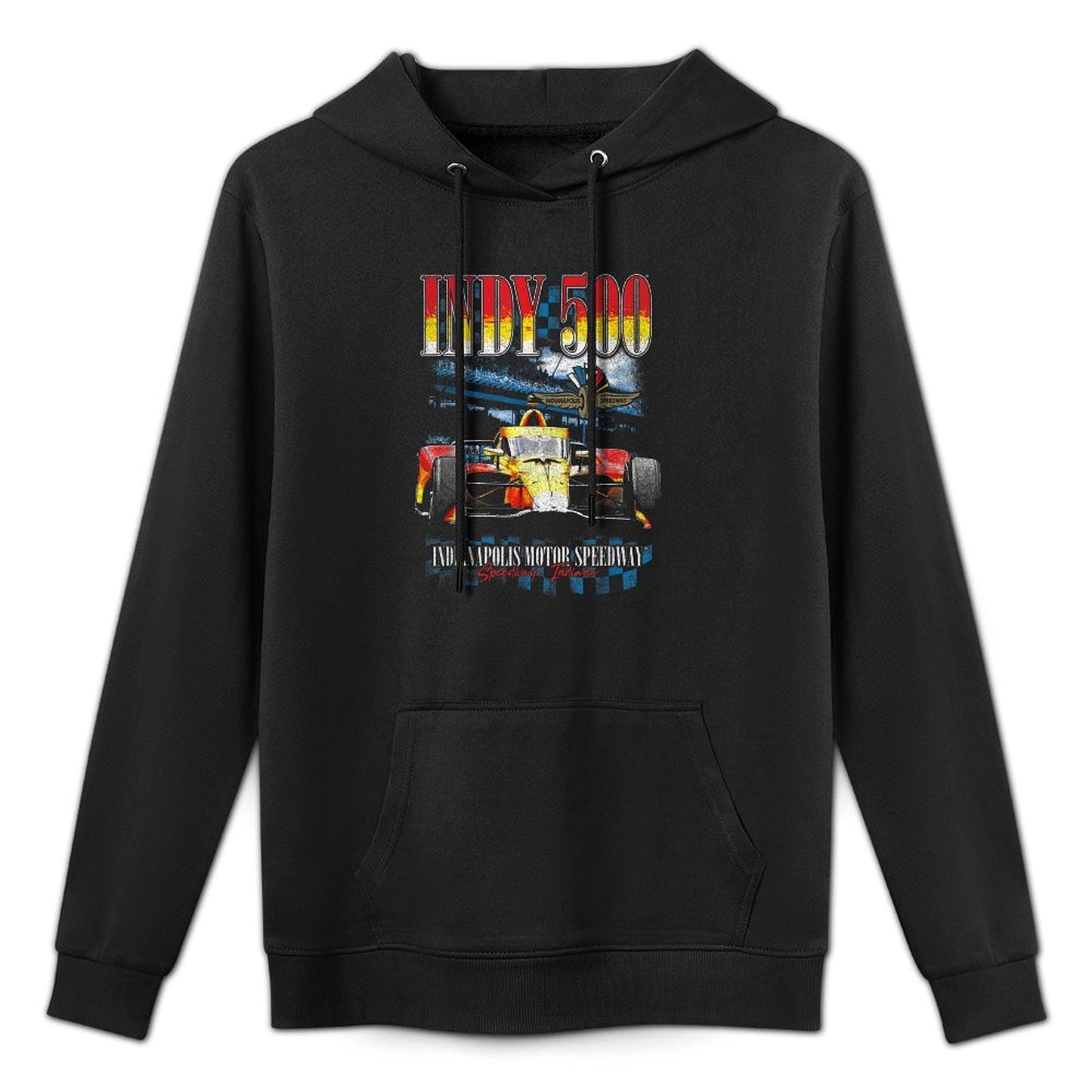 Indy 500 Indianapolis Motor Speedway Distressed Retro Poster Pilling-Resistant Hoodie