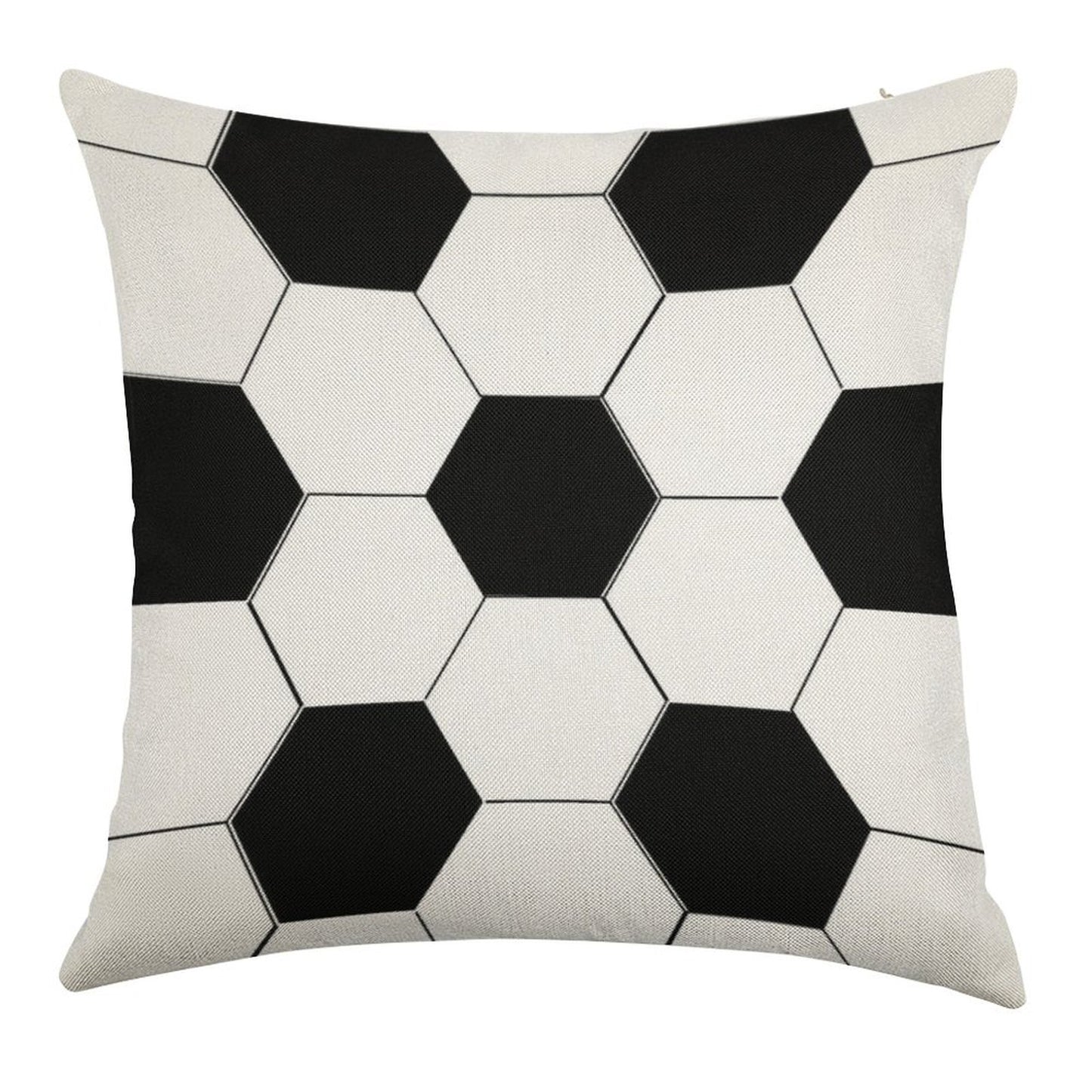 MAN CAVE SOCCER BALL FOOTBALL DESIGN FOR SPORTS LOVERS BY OZCUSHIONSTOO Linen Throw Pillow Cover