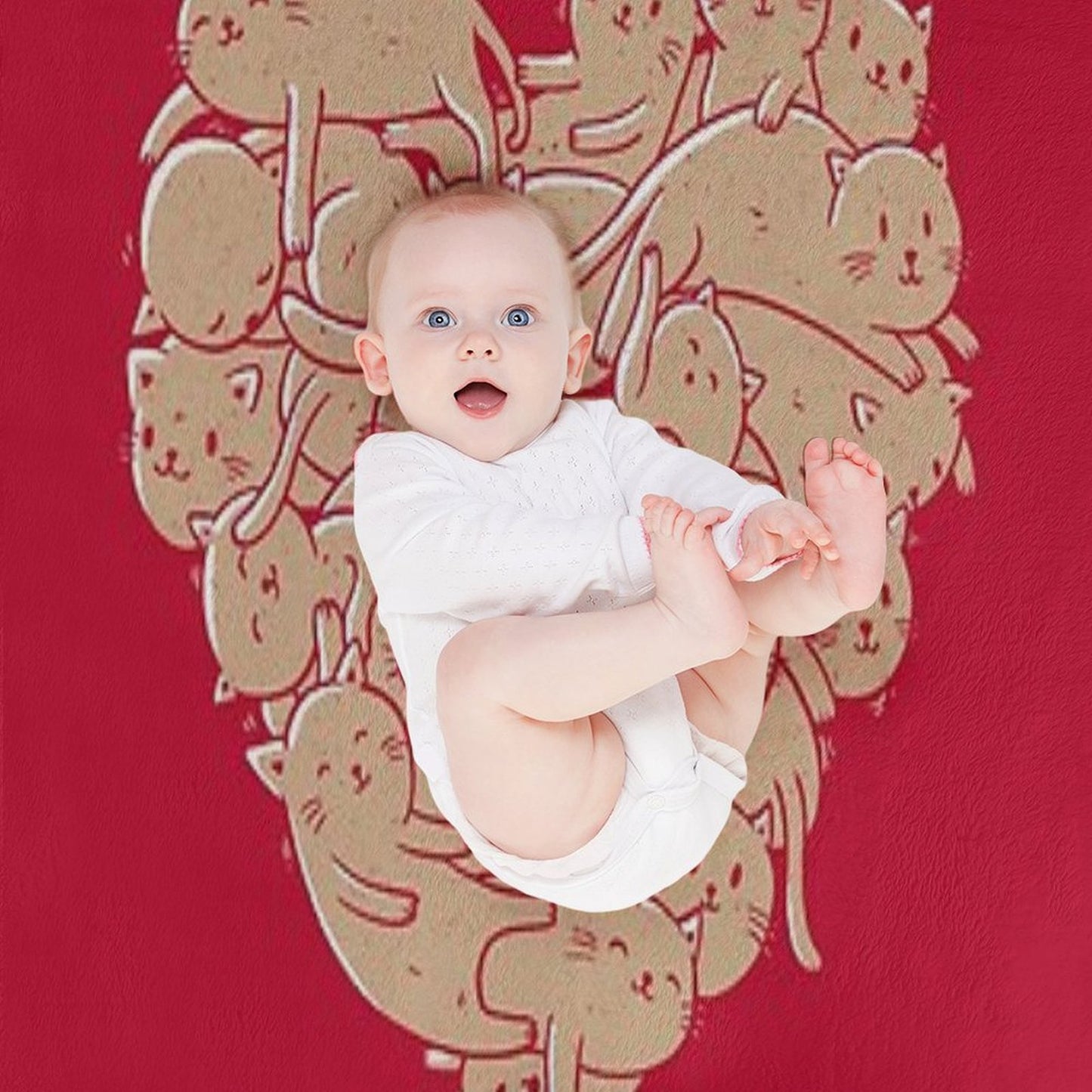 I Love Cats Heart Throw Blanket