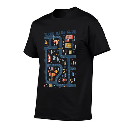 Dad Shirt Tired Dads Club Play Cars On Dad's Back (On Back)  Breathable T-Shirt