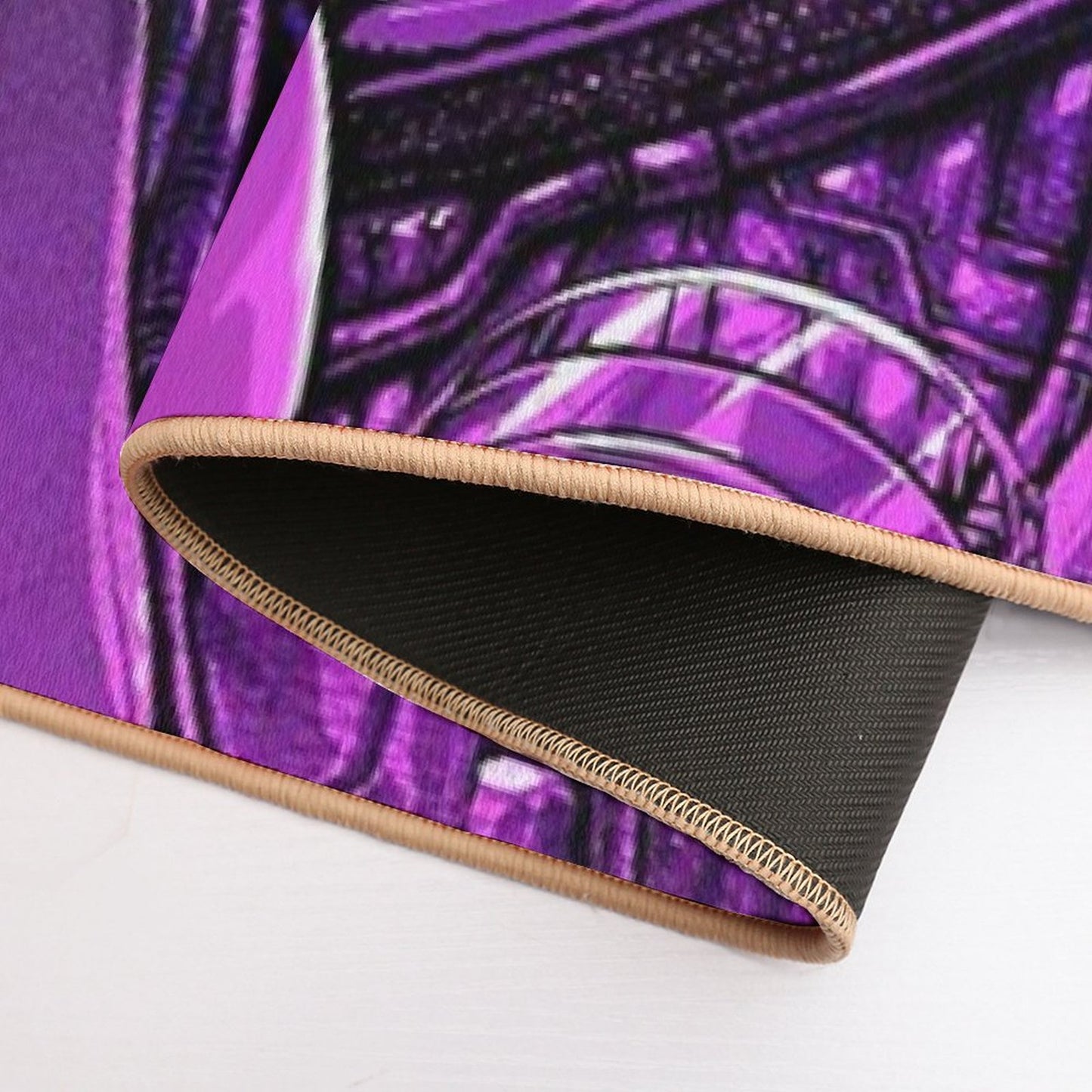 A Girl in Purple Room Bath Mat