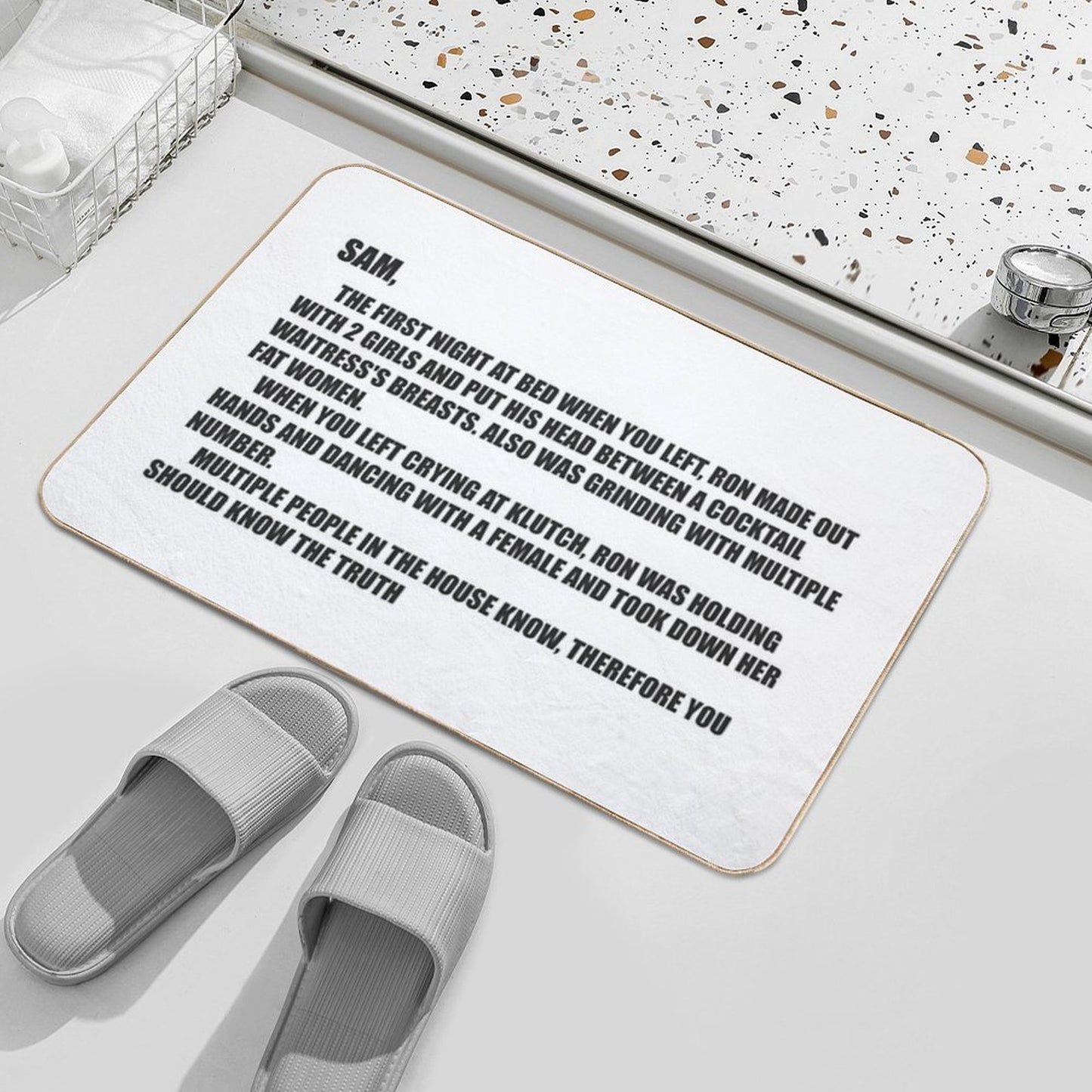 Jersey Shore Note Bath Mat