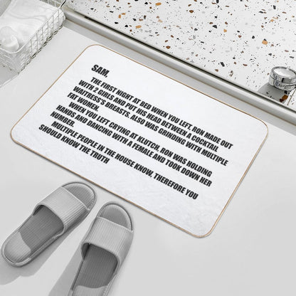 Jersey Shore Note Bath Mat