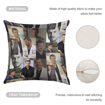 Mark Sloan Linen Throw Pillow Cover