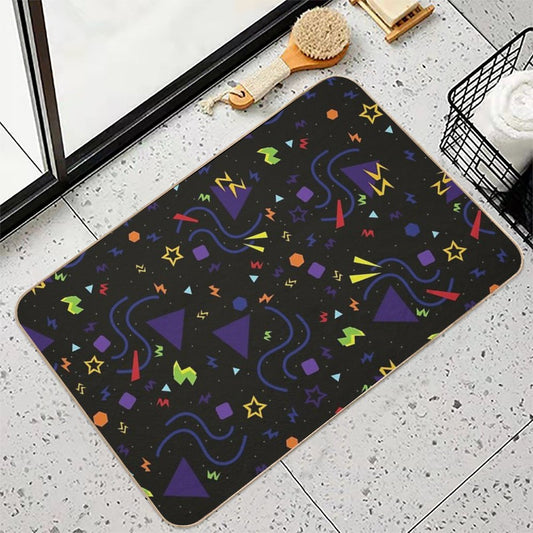 Nostalgic 90s Movie Theatre  Bowling Alley  Roller Rink  Arcade Carpet Bath Mat