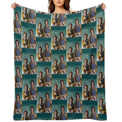 BBC Ghosts Mary Retro Tee Throw Blanket