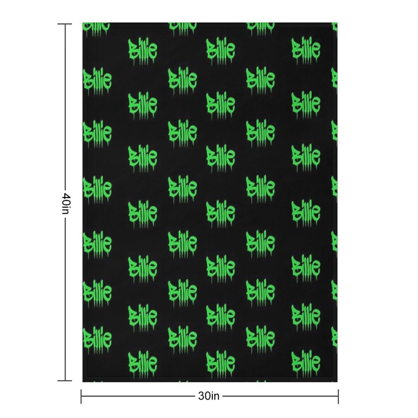 Billie Black&green Throw Blankets Throw Blanket