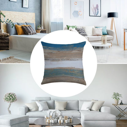 Beach Decor Five Stripes Linen Throw Pillow Cover