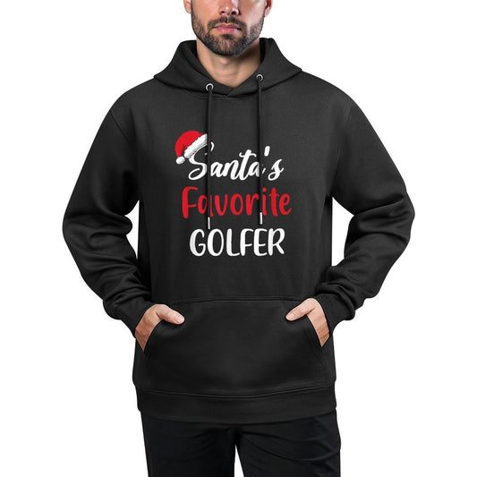 Santas Favorite Golfer Pajama Christmas Golf Funny Breathable Fabric Hoodie