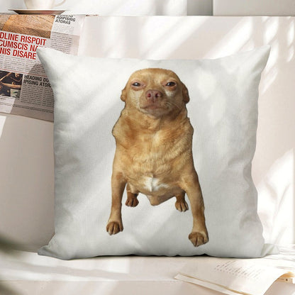 Mighty Mouse Linen Throw Pillow Cover