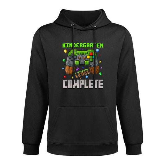 Kindergarten Level Complete Graduation Gamer Pixel Shrink-Resistant Hoodie