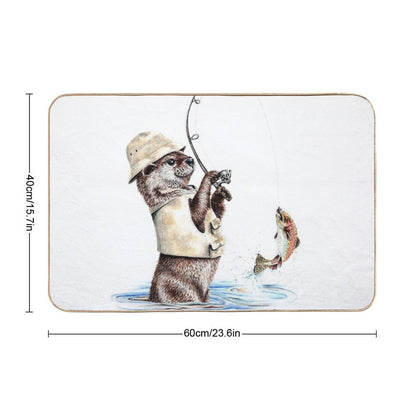 Nature's Fisherman - Otter Trout Fishing Bath Mat