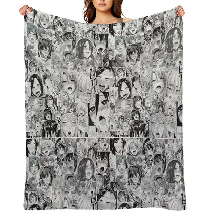 Aygo Hentai Anime Face Throw Blanket