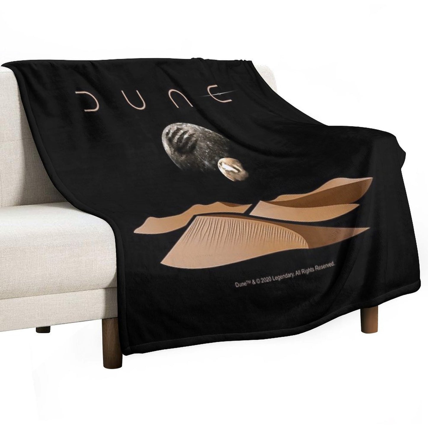 Dune Landscape with Moons of Arrakis Throw Blanket