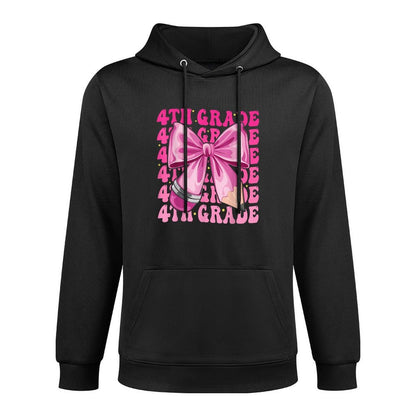 First Day Of 4th Grade Girls Coquette Bow Back To School Unisex Design Hoodie