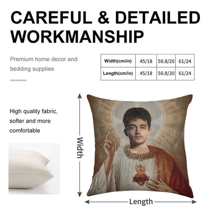 Charles Leclerc Linen Throw Pillow Cover