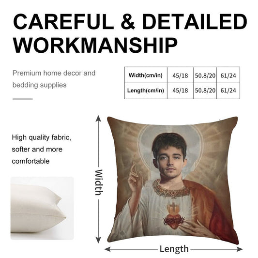 Charles Leclerc Linen Throw Pillow Cover