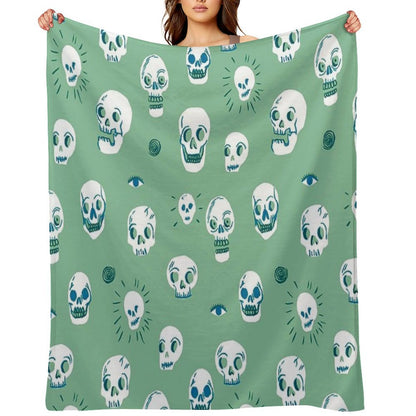 Pattern of Skulls Throw Blanket