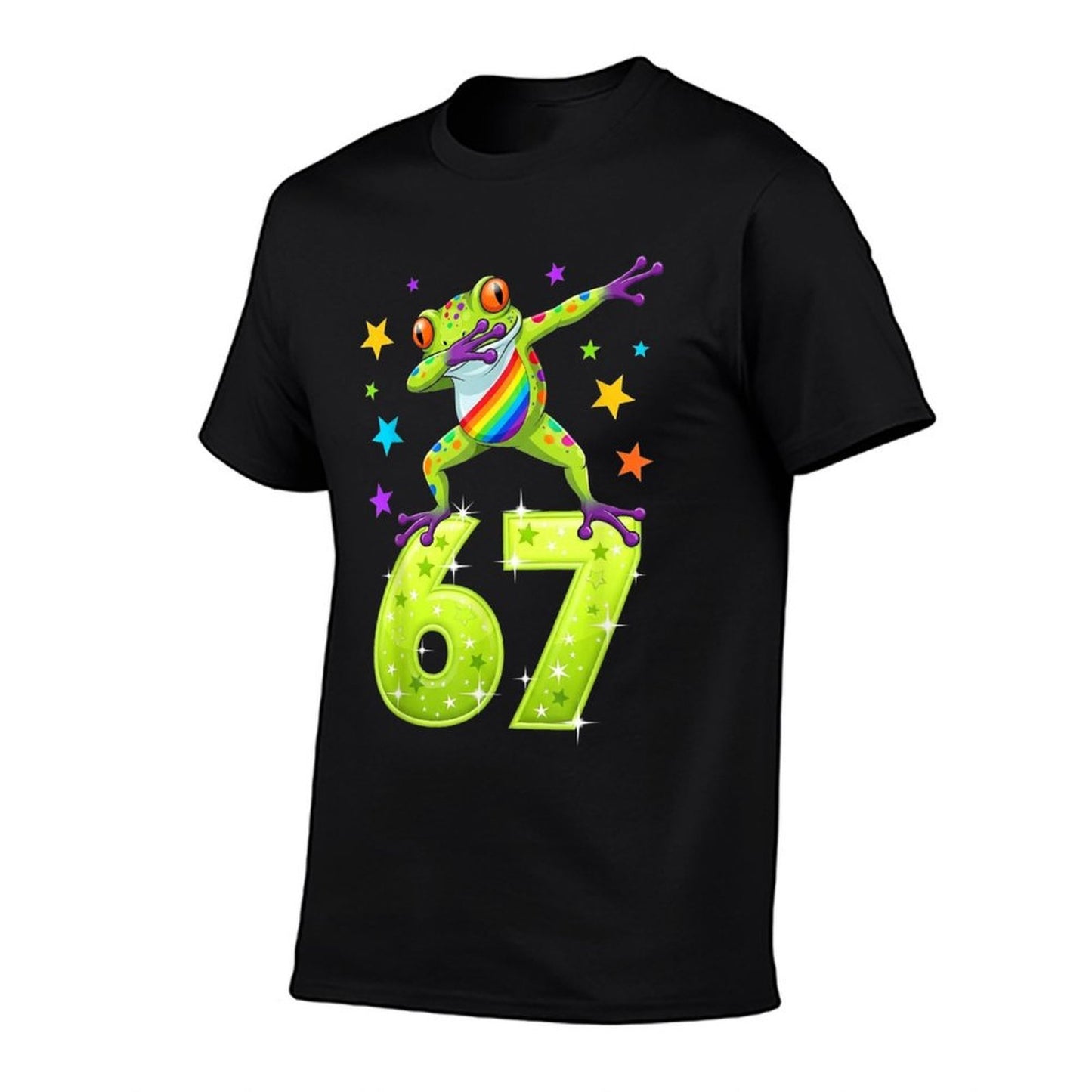 Dabbing Frog 67 Funny Six Seven Gen Z Slang Meme Cute  Moisture-wicking T-Shirt