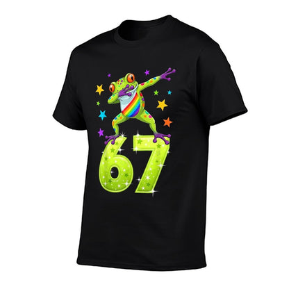 Dabbing Frog 67 Funny Six Seven Gen Z Slang Meme Cute  Moisture-wicking T-Shirt
