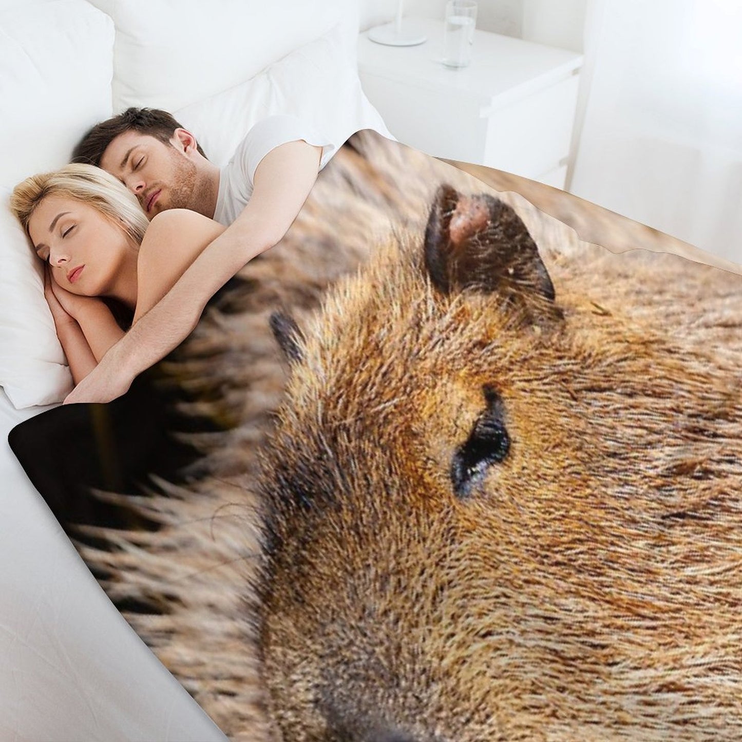Capybara Profile Throw Blanket