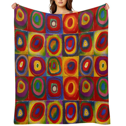 KANDINSKY HD - Color Study Squares Art Painting Throw Blanket