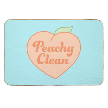 Peachy Clean Heart Bath Mat