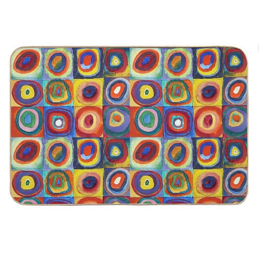 Wassily Kandinsky - Color Study, Squares with Concentric Circles - Bauhaus Art Bath Mat