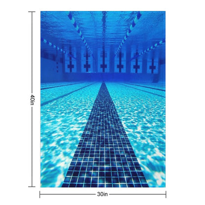 Beautiful Underwater Pool View - Swimming Pool Photography Throw Blanket