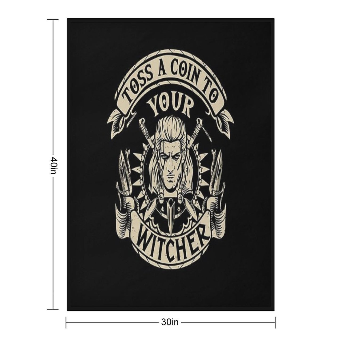Toss A Coin To Your Witcher Geralt of Rivia Throw Blanket