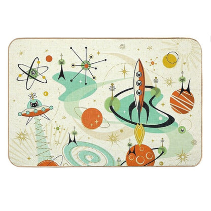 Atomic Cats in Space ©studioxtine Bath Mat