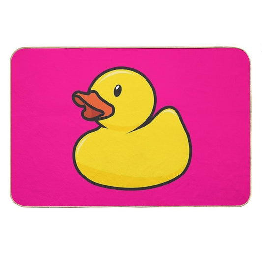 Rubber Duck in Hot Pink Bath Mat
