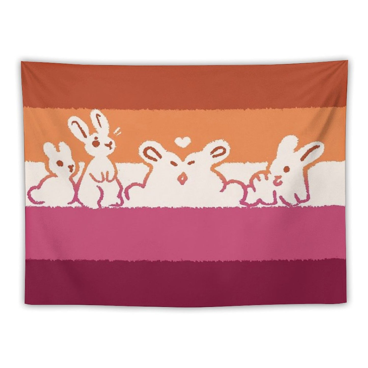 Lesbian Flag Bunnies Tapestry