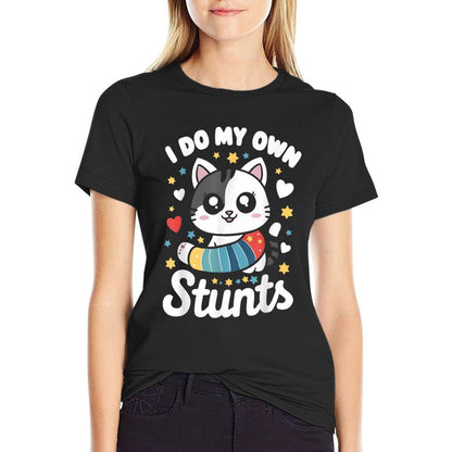 I Do My Own Stunts Broken Arm Cat Kids T-Shirt