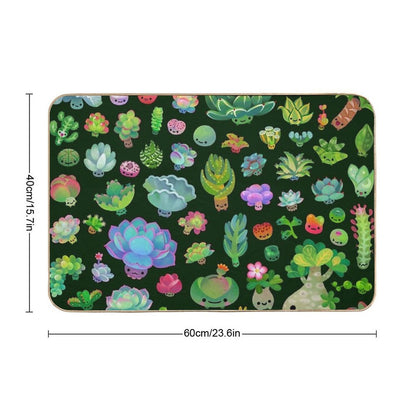 Baby Succulents - Mix (darl)  Versatile Bath Mat