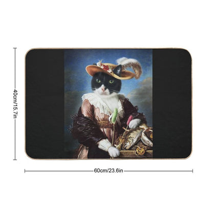 Cat Portrait - Batters  Dirt-Trapping Bath Mat
